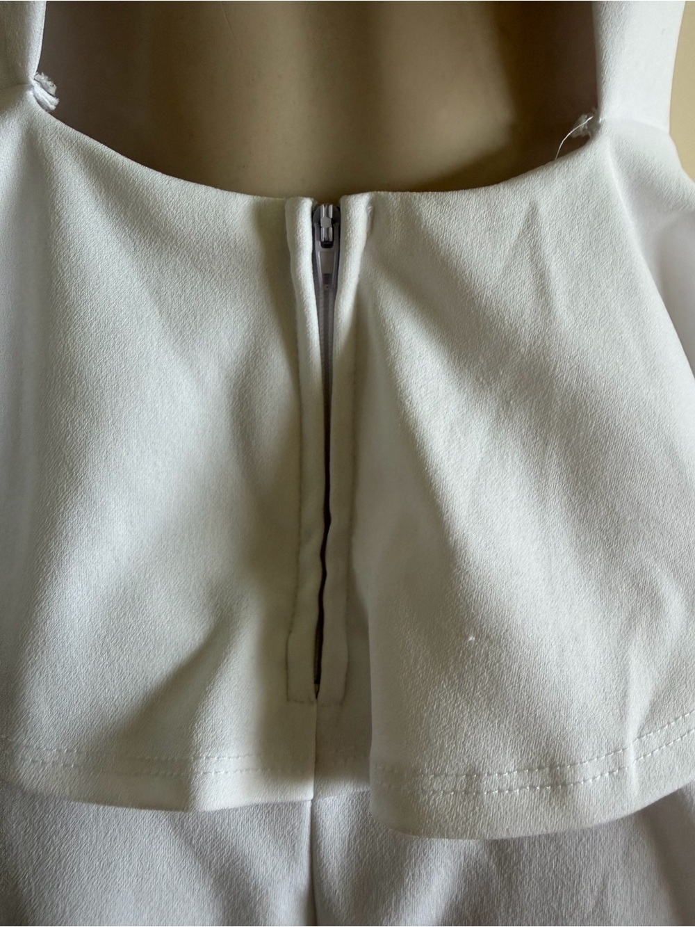 White Tiered Cutout mini Dress - Picture 6 of 12